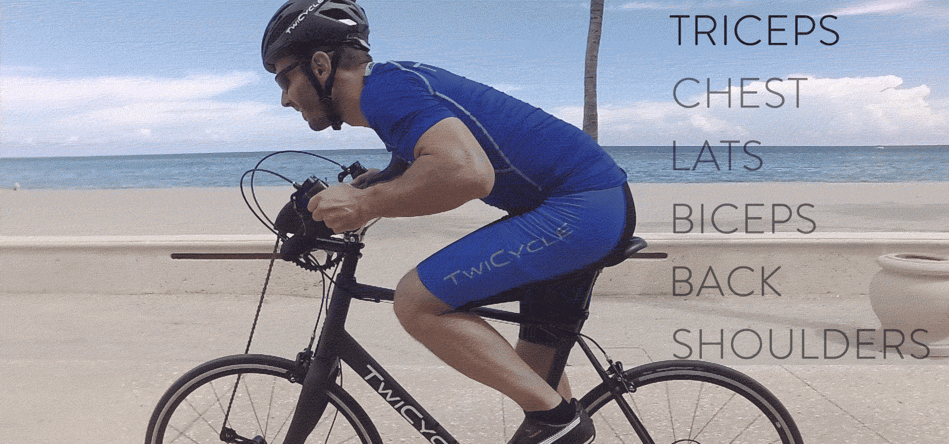 Twicycle works out several muscle groups of your body.