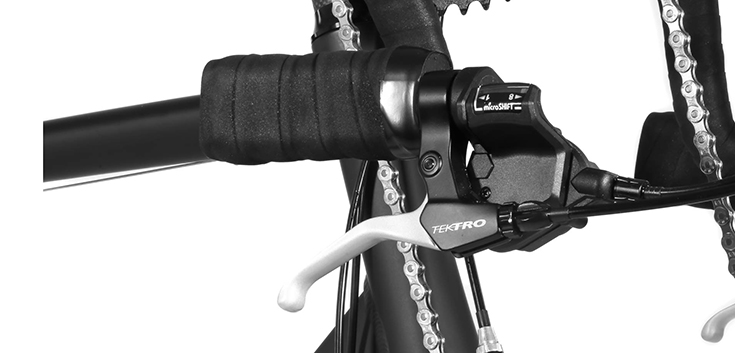 Hand cycling bike right handle with brake and shifter