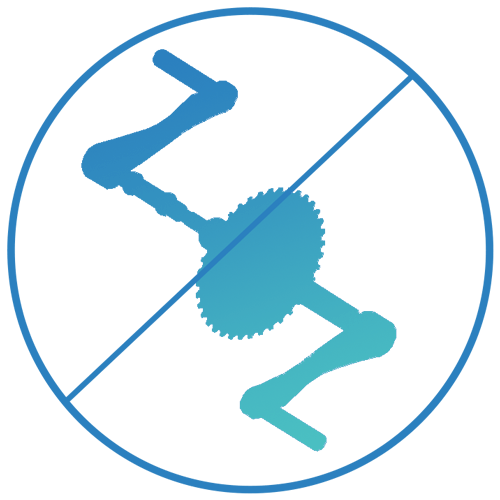 Hand cycle handlebar icon with 180 degree ofset handles